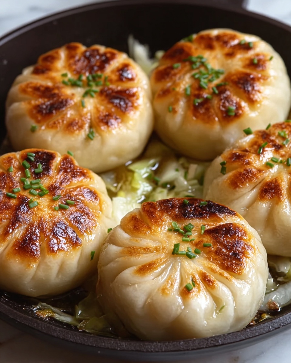 Pan-Fried Cabbage and Noodle Buns Recipe - Recipe Image