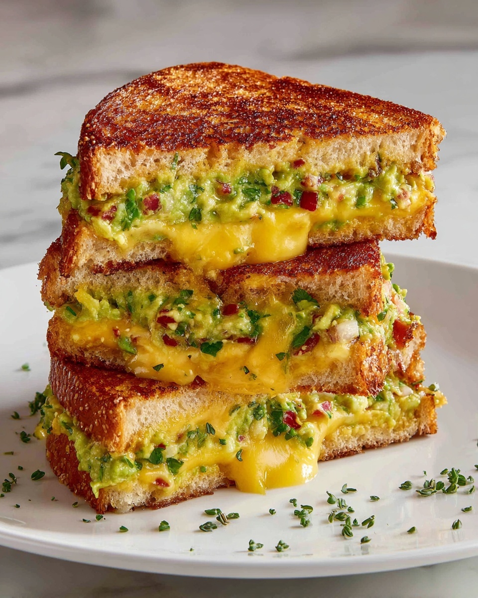 Guacamole Grilled Cheese Sandwich Recipe - Recipe Image