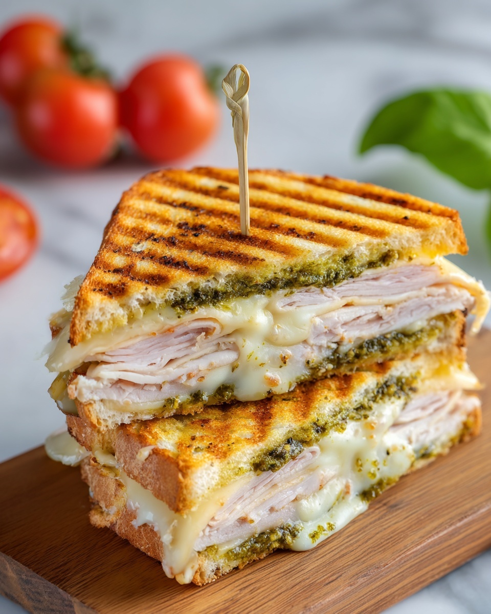 Easy Turkey Basil Pesto Panini Recipe - Recipe Image