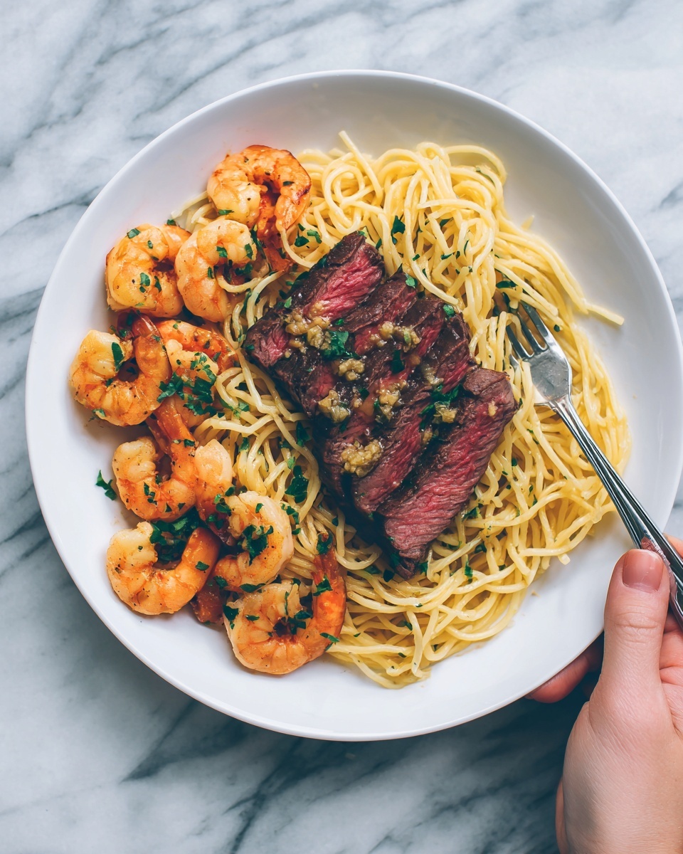 Steak and Shrimp Scampi Recipe - Recipe Image