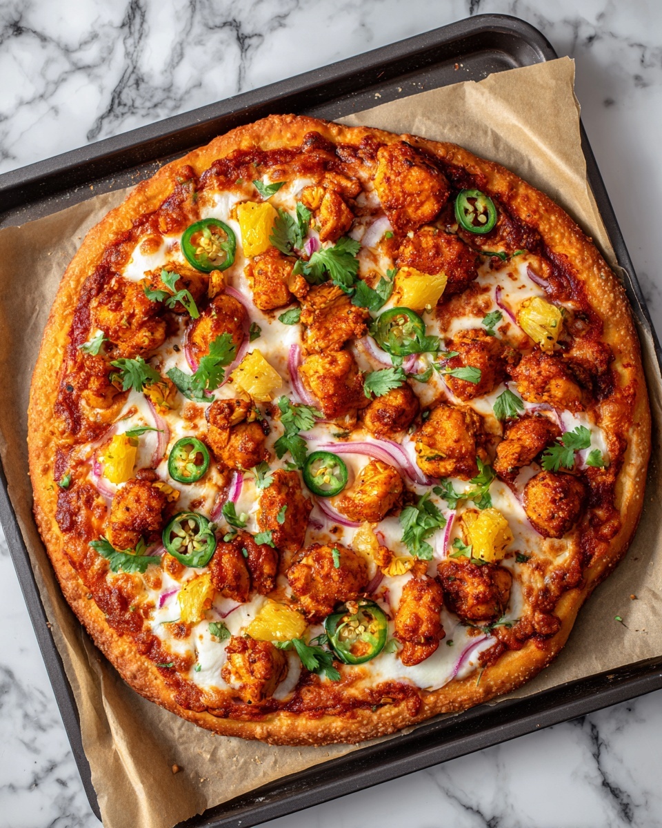 Pineapple Jalapeño BBQ Chicken Pizza Recipe - Recipe Image