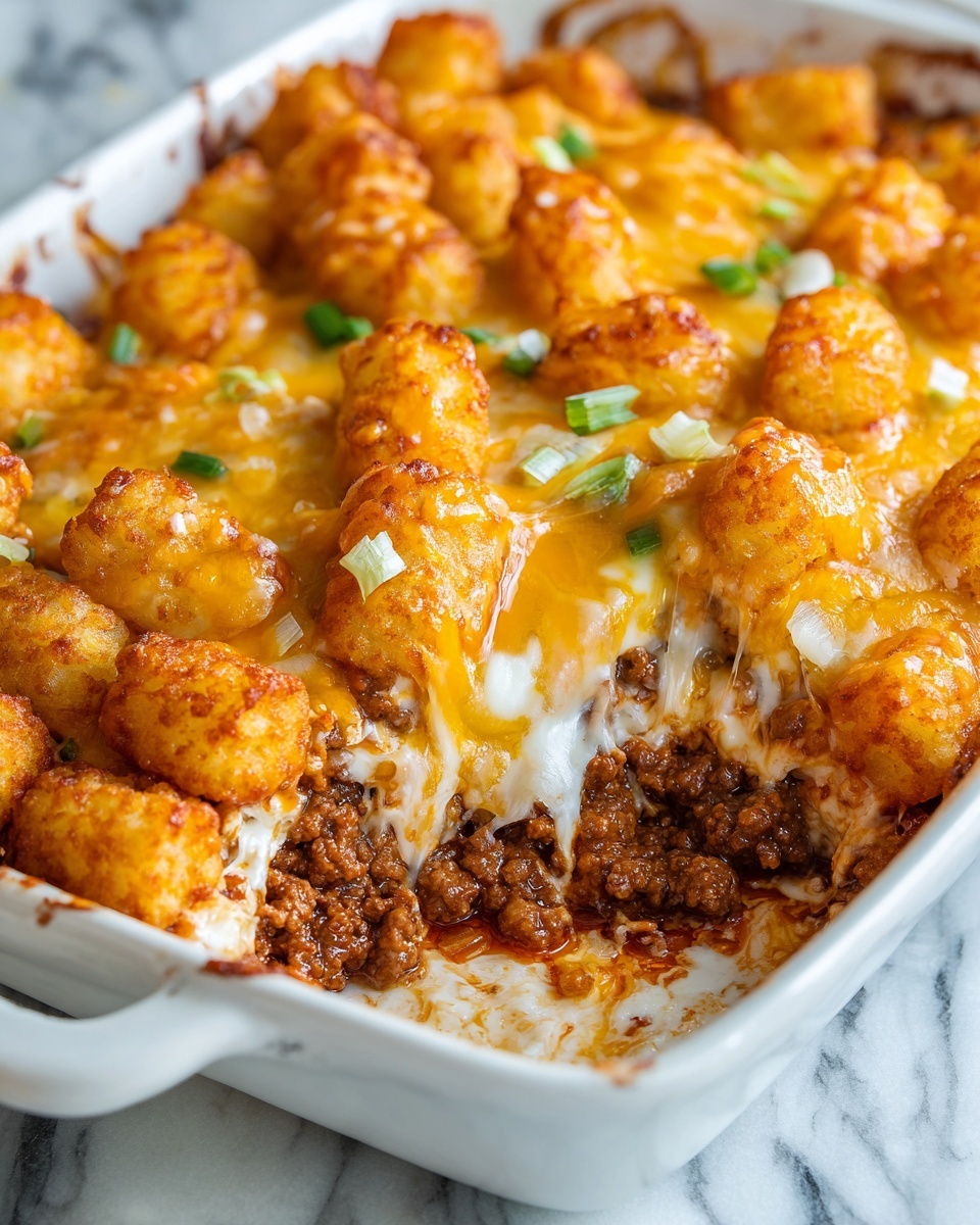 Tater Tot Casserole with Ground Beef Recipe - Recipe Image
