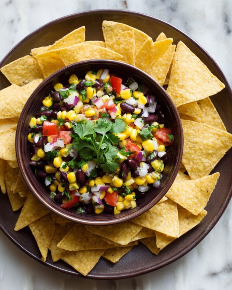 Black Bean and Corn Salsa with Tortilla Chips Recipe