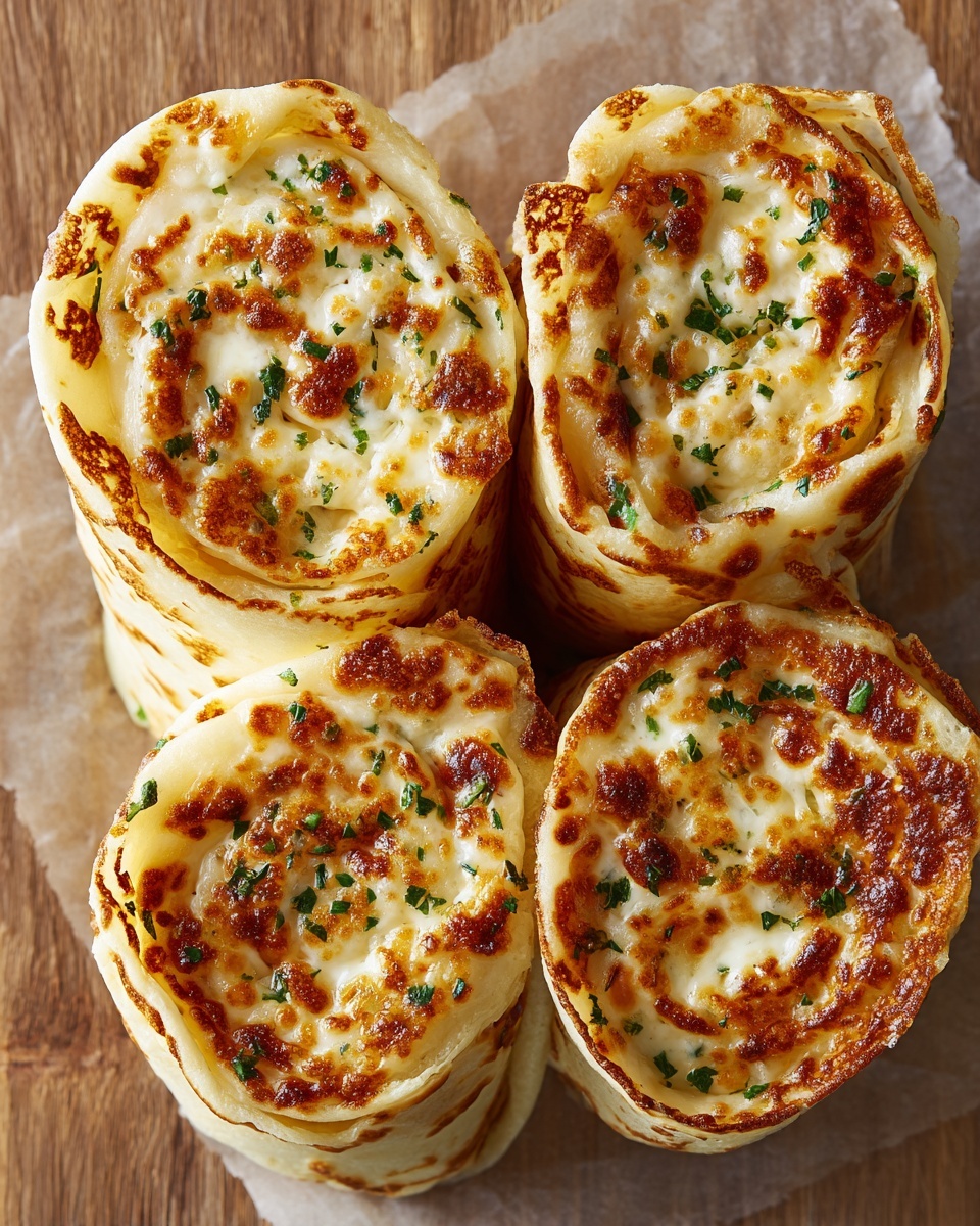 Cheesy Garlic Butter Rollups Recipe - Recipe Image