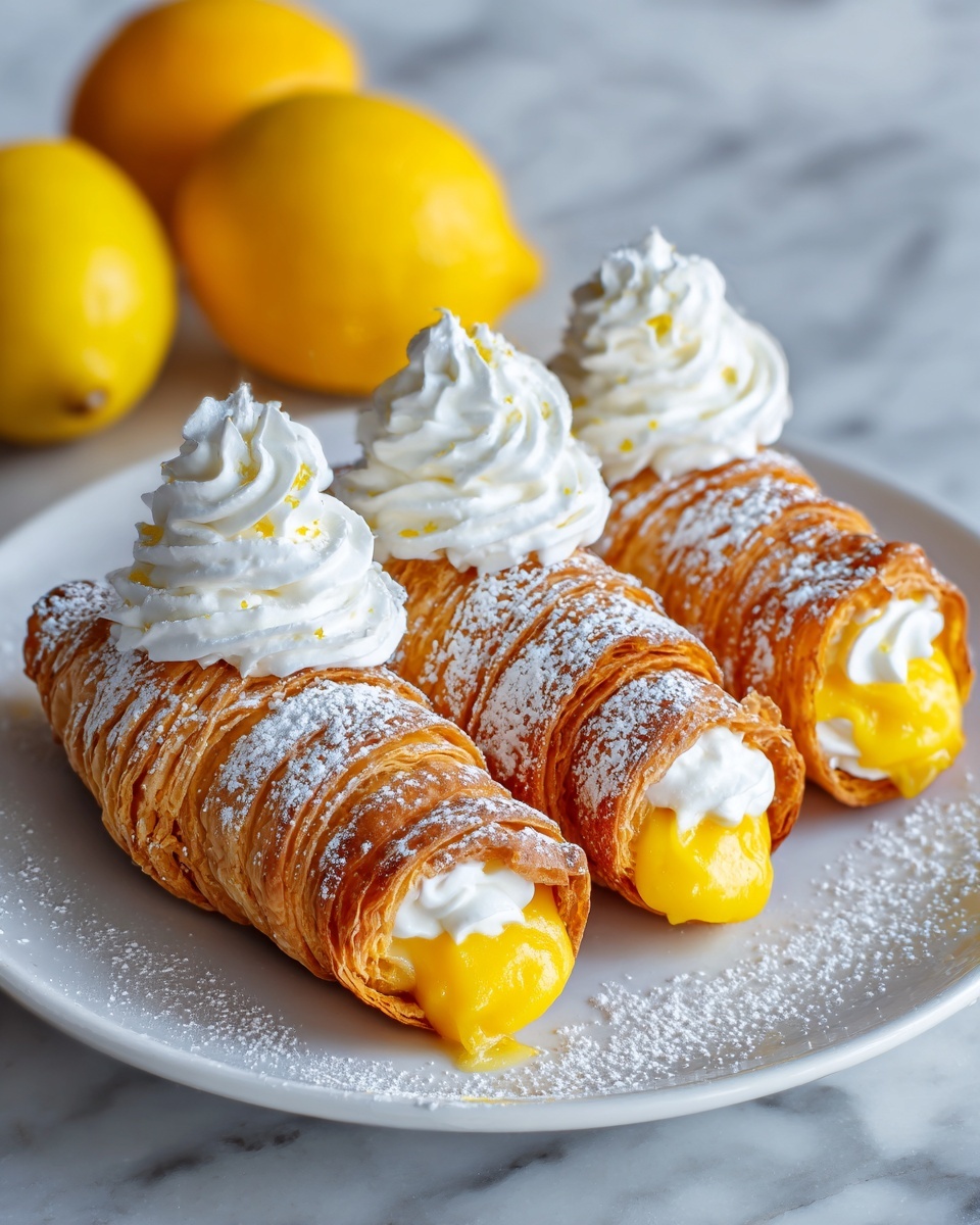 Zesty Lemon Meringue Pie Cannolis Recipe - Recipe Image
