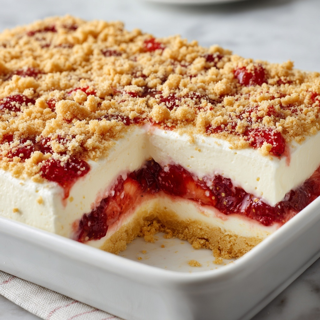 Strawberry Jello Lasagna Recipe - Recipe Image