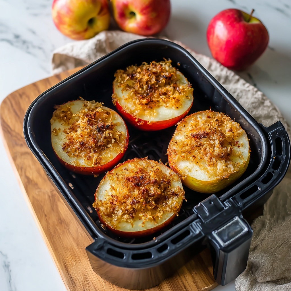 Air Fryer Baked Apples with Nuts, Raisins, and Spices Recipe - Recipe Image