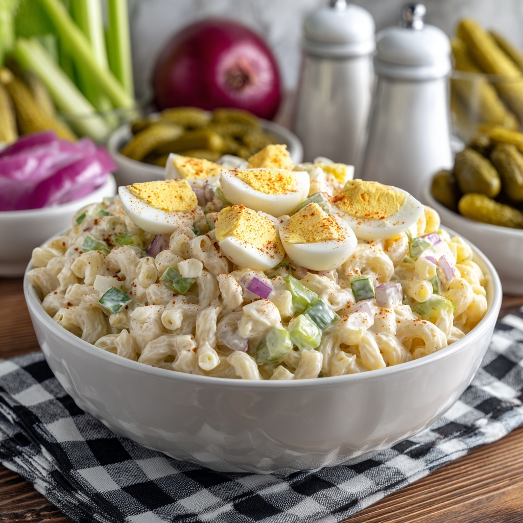 Deviled Egg Macaroni Salad Recipe - Recipe Image