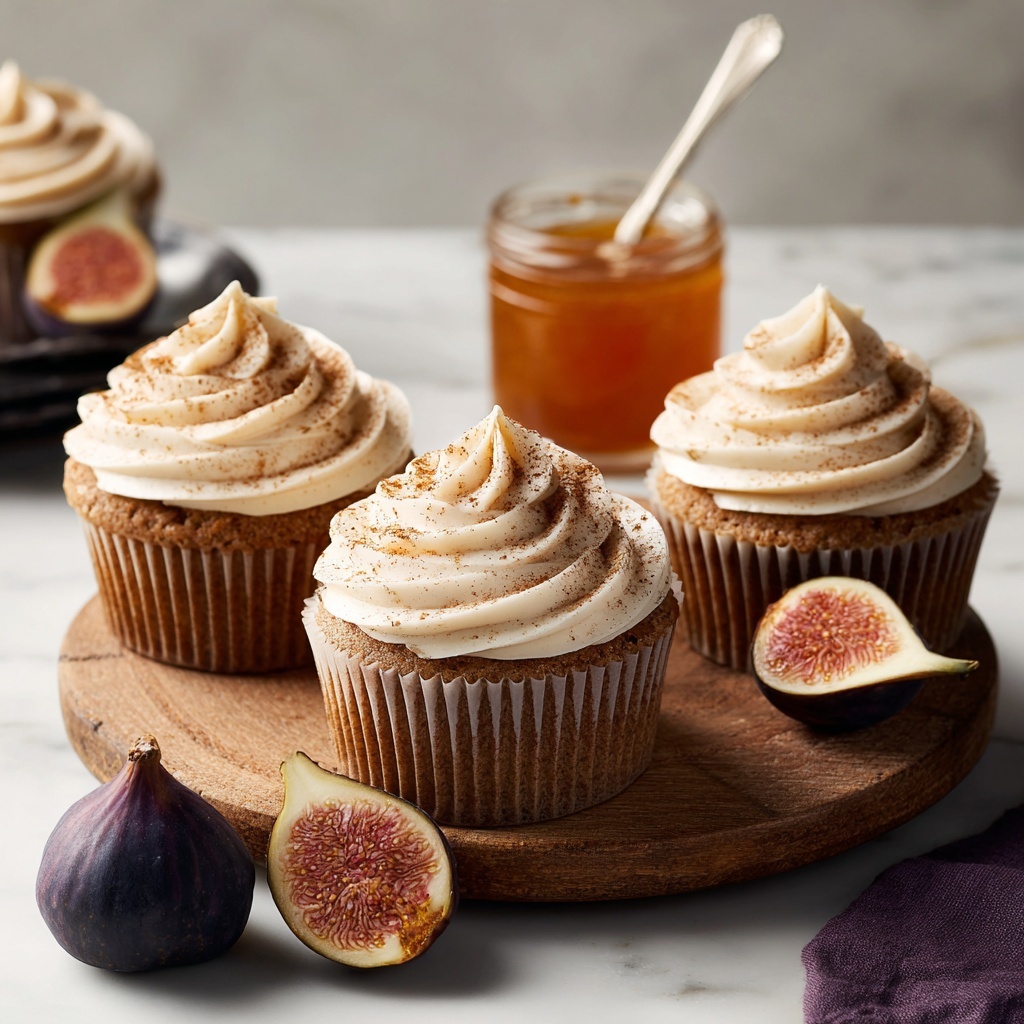 Fig Cupcakes with Honey Cream Cheese Frosting Recipe - Recipe Image