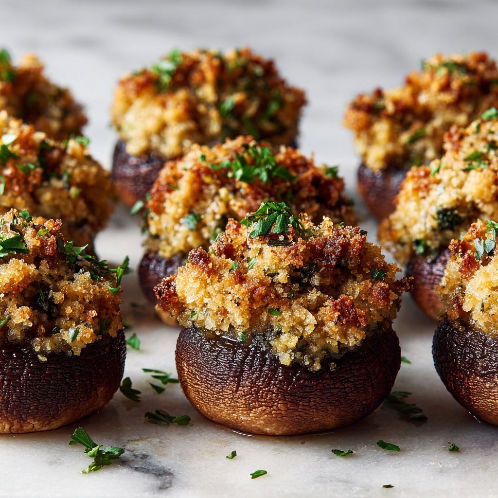 Garlic Parmesan Stuffed Mushrooms Recipe - Recipe Image