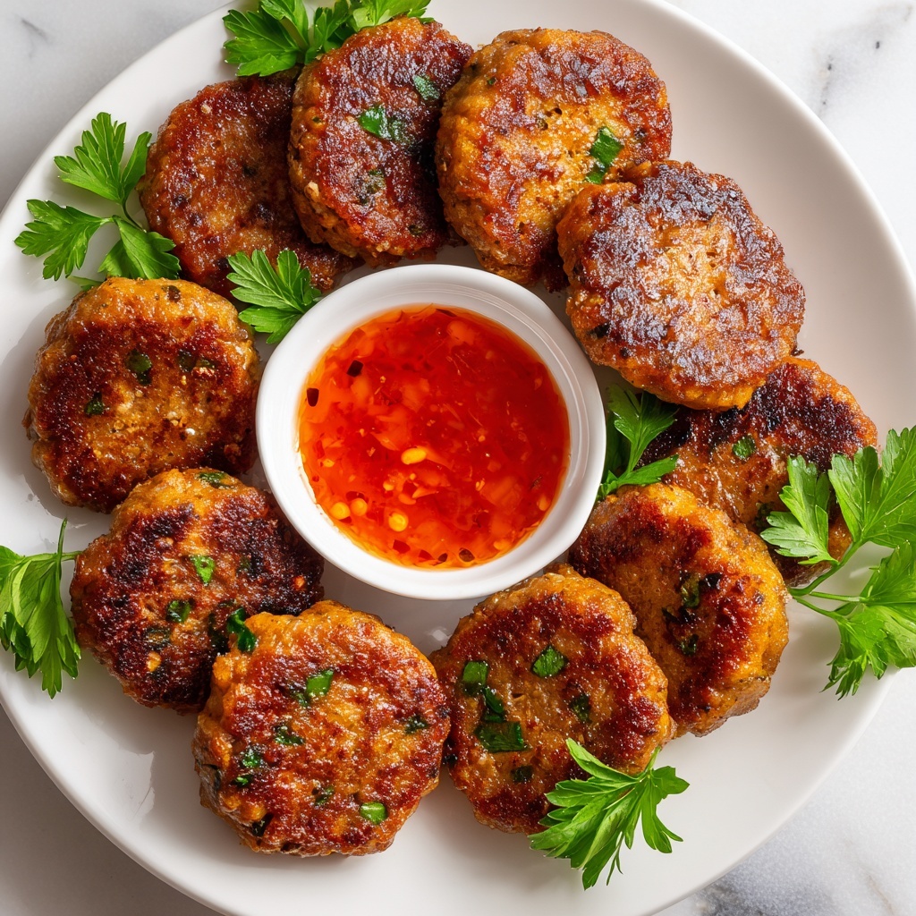 Cheesy Chicken Rissoles with Vegetables and Dipping Ketchup Recipe - Recipe Image