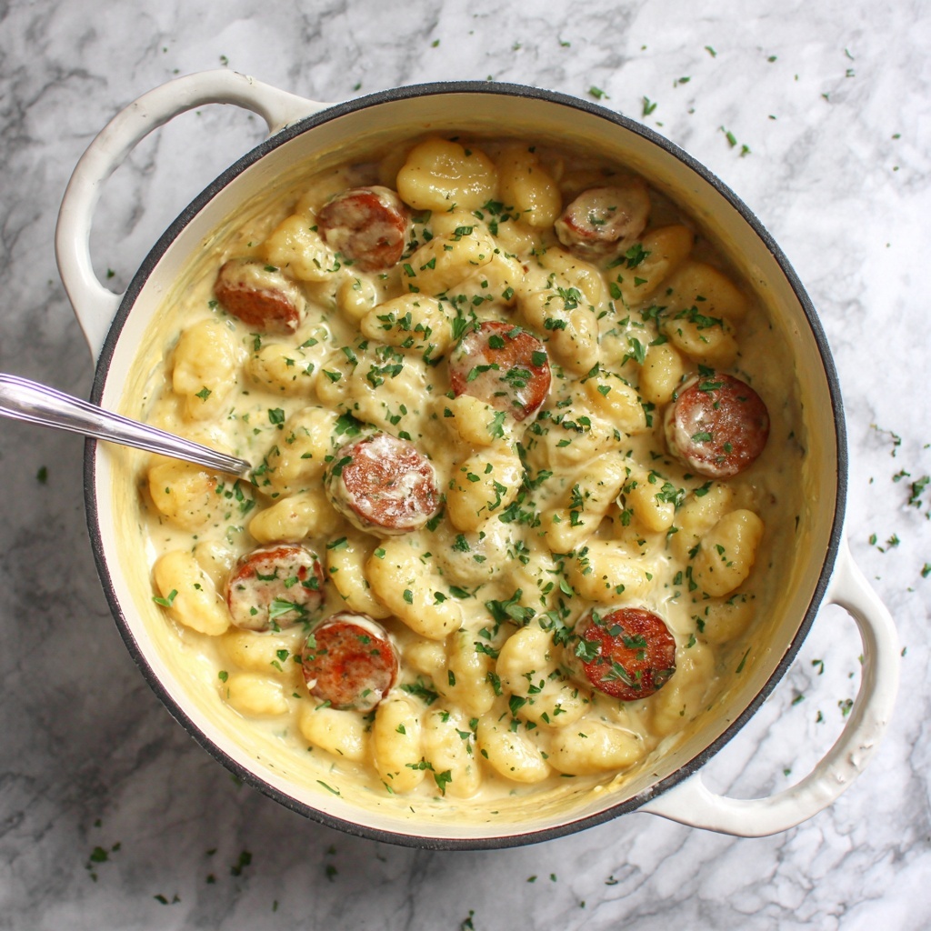 Creamy One-Pot Sausage Gnocchi Recipe - Recipe Image