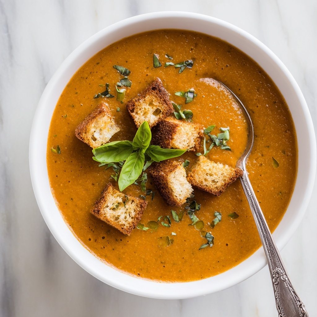 Creamy Tomato Basil Soup Recipe - Recipe Image