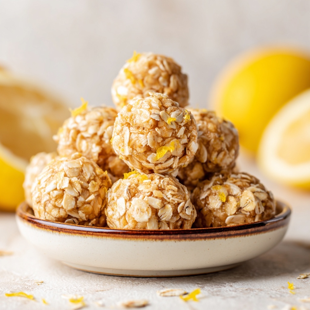 Zesty Lemon Oatmeal Bites Recipe - Recipe Image