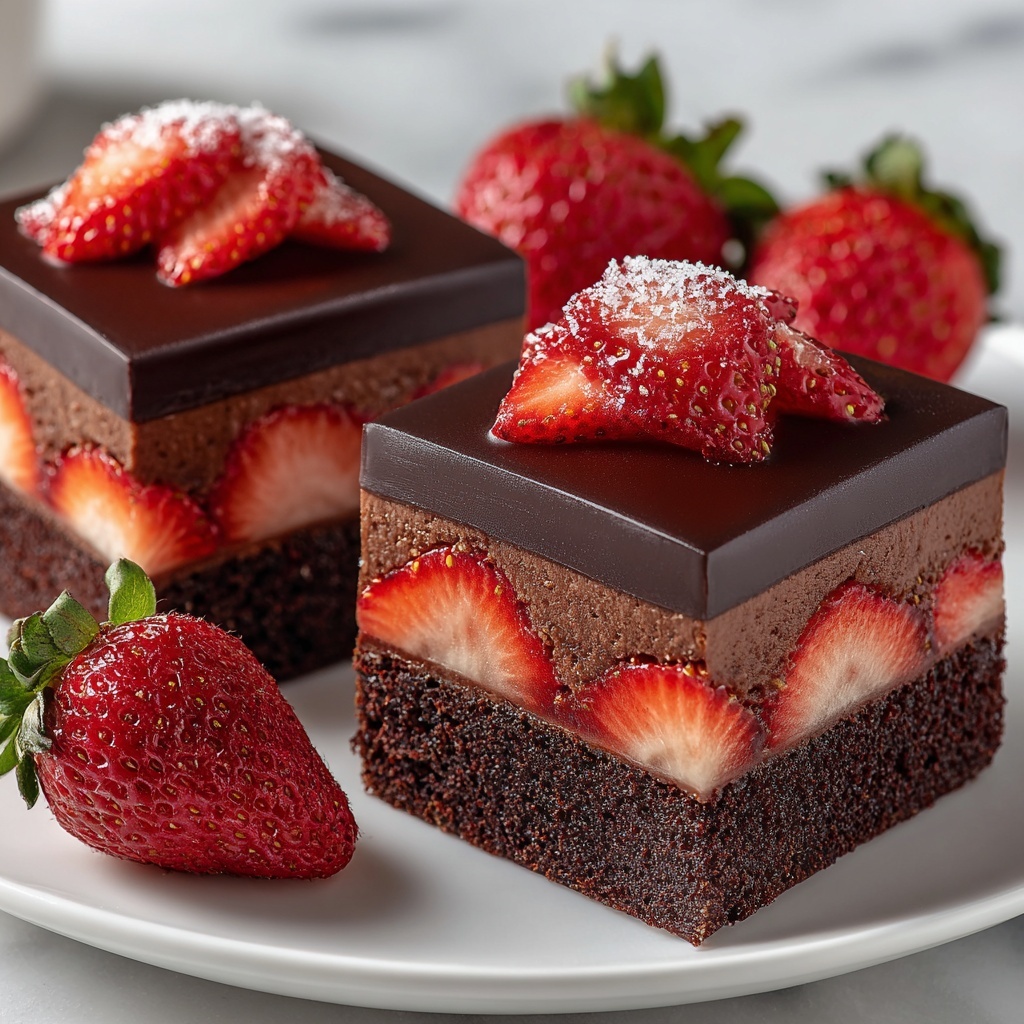 Chocolate Covered Strawberry Brownies Recipe - Recipe Image