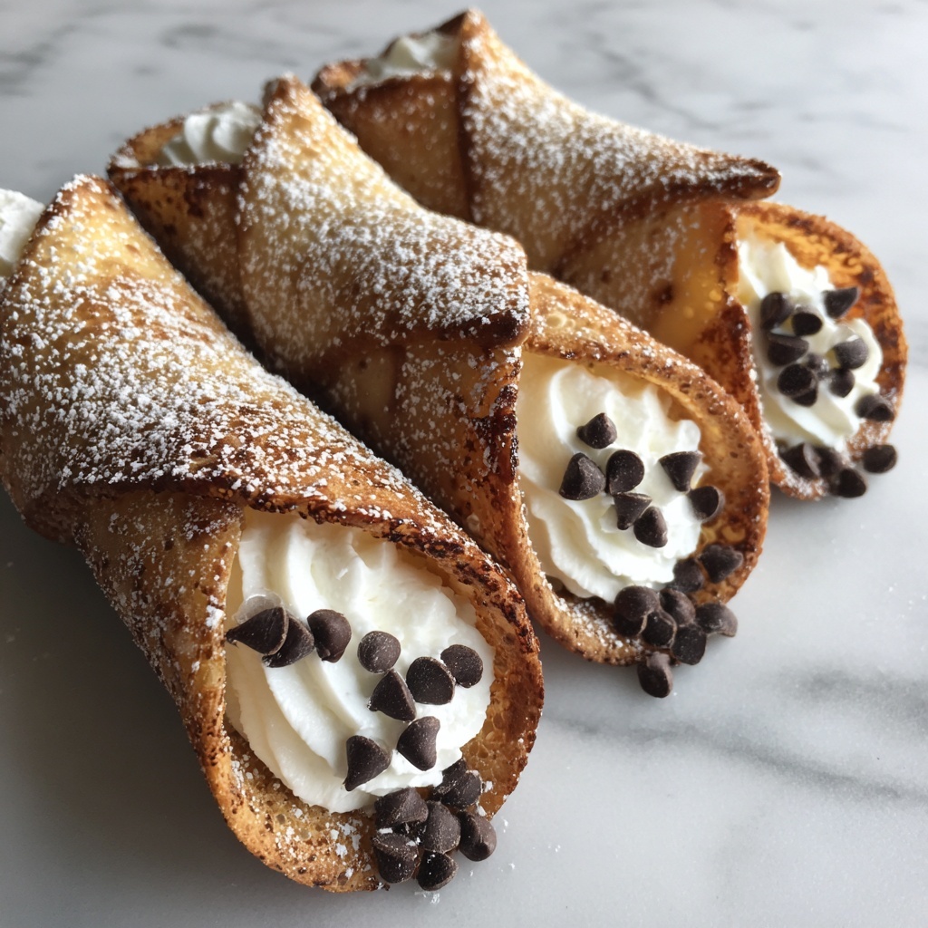 Homemade Cannoli with Ricotta Filling and Crispy Shells Recipe - Recipe Image