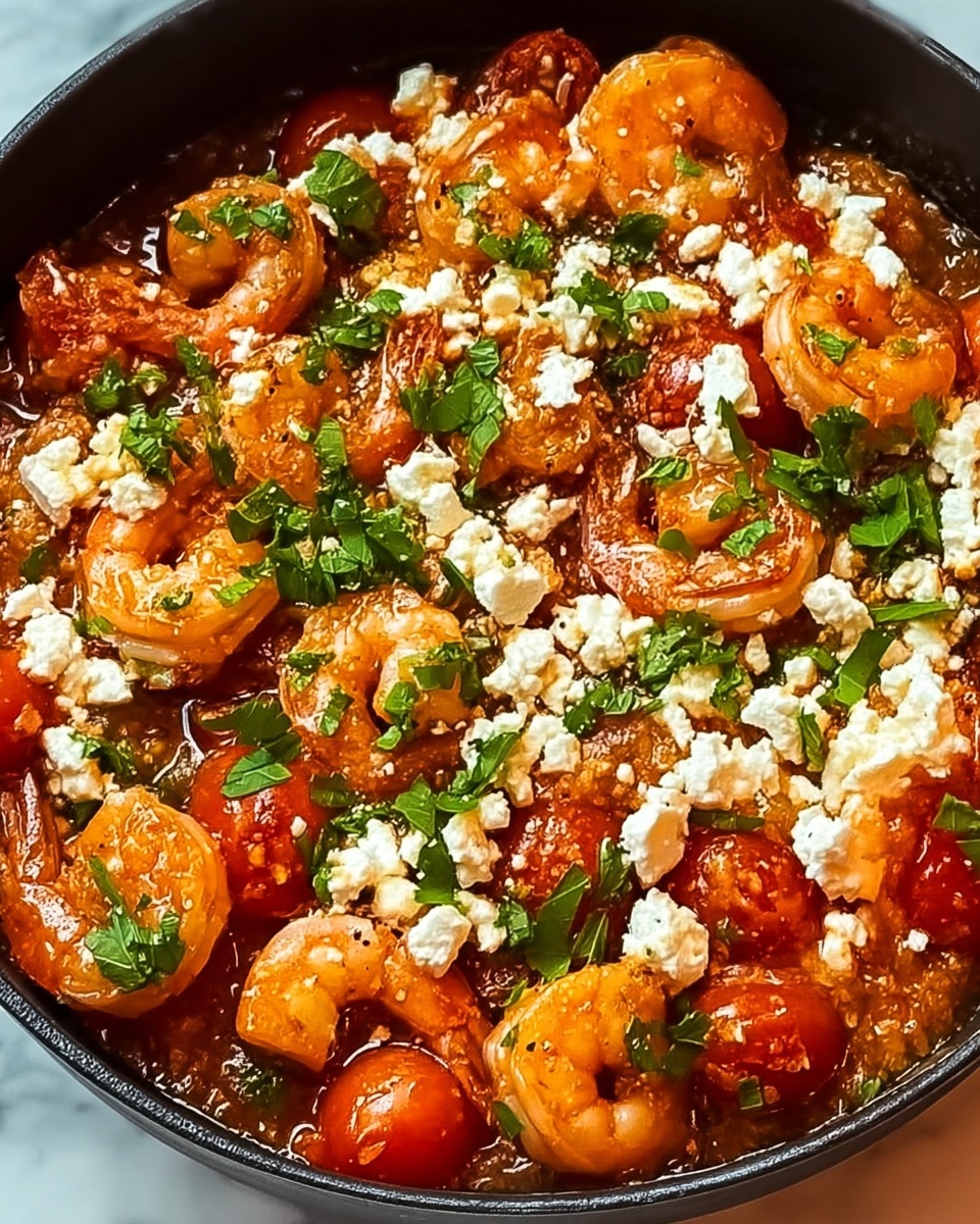 Greek Shrimp with Feta and Tomatoes Recipe - Recipe Image