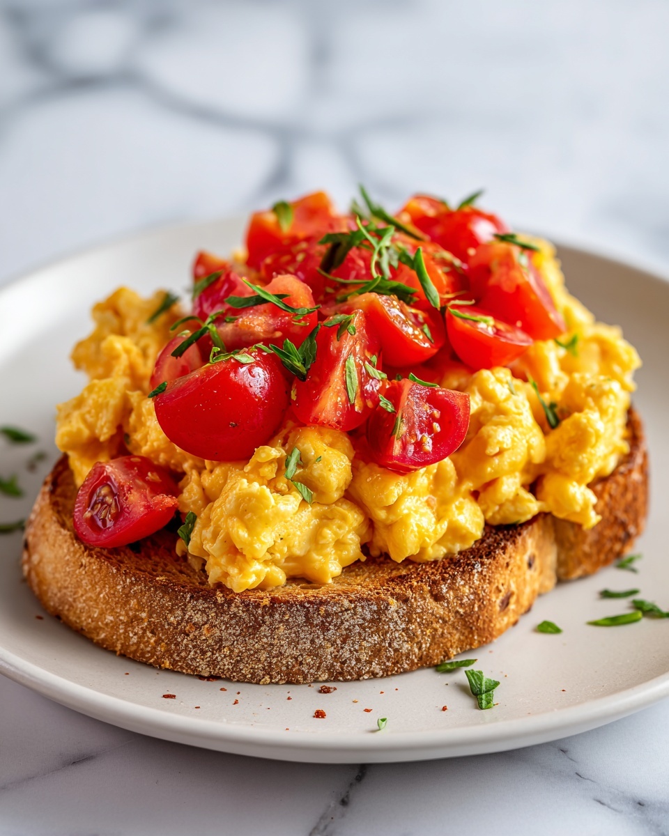 Spanish Hangover Breakfast (Catalan Tomato Bread with Scrambled Eggs) Recipe - Recipe Image