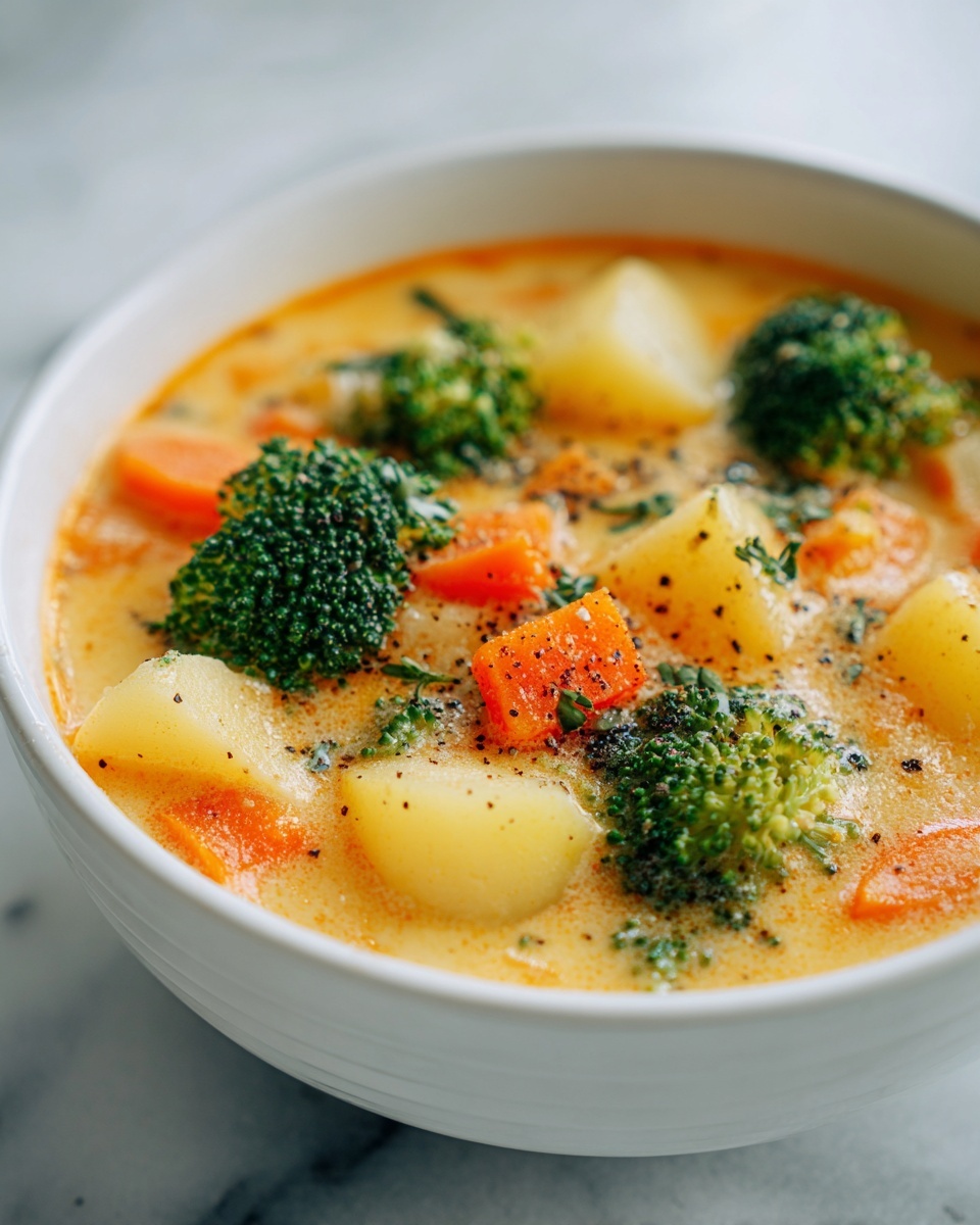 Cheesy Vegetable Soup Recipe - Recipe Image