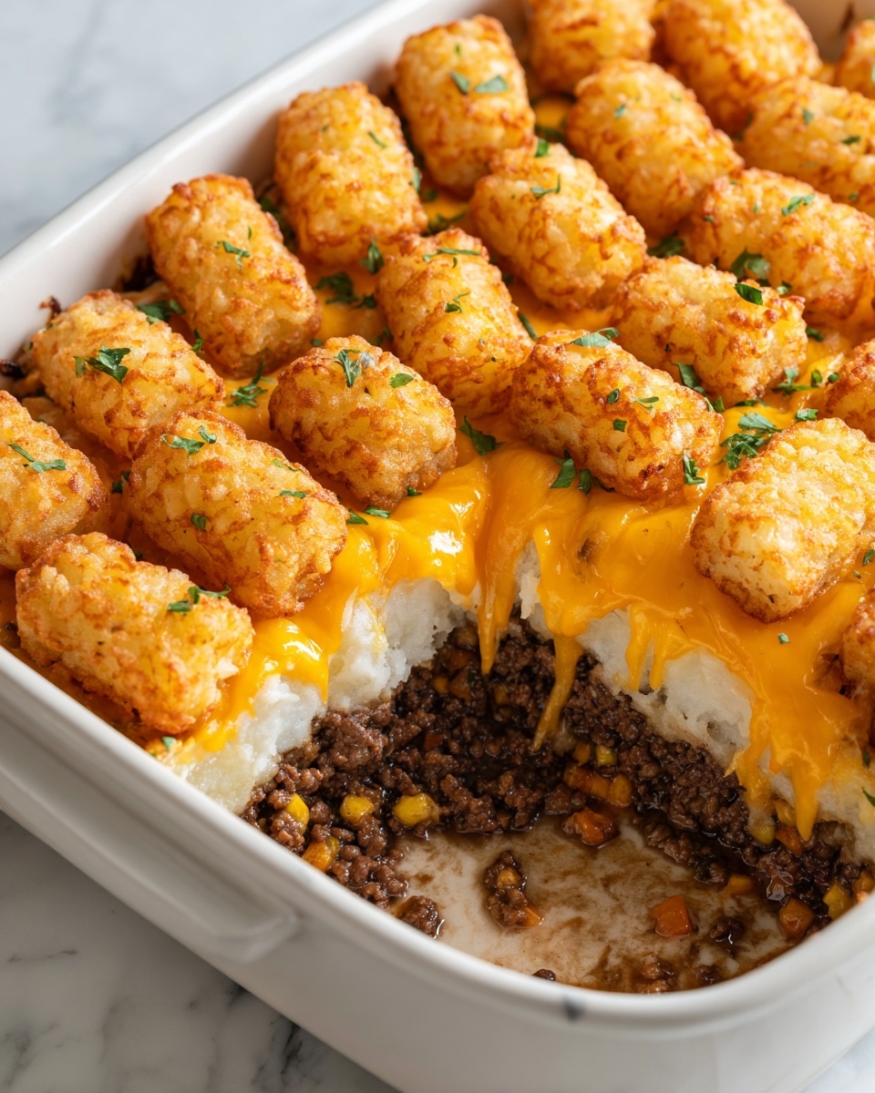 Shepherd’s Pie Tater Tot Casserole Recipe - Recipe Image