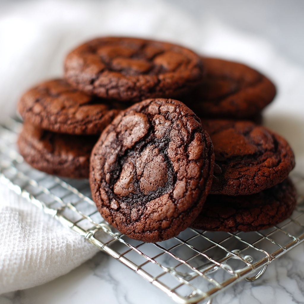 Fudgy Flourless Chocolate Cake Cookies Recipe - Recipe Image