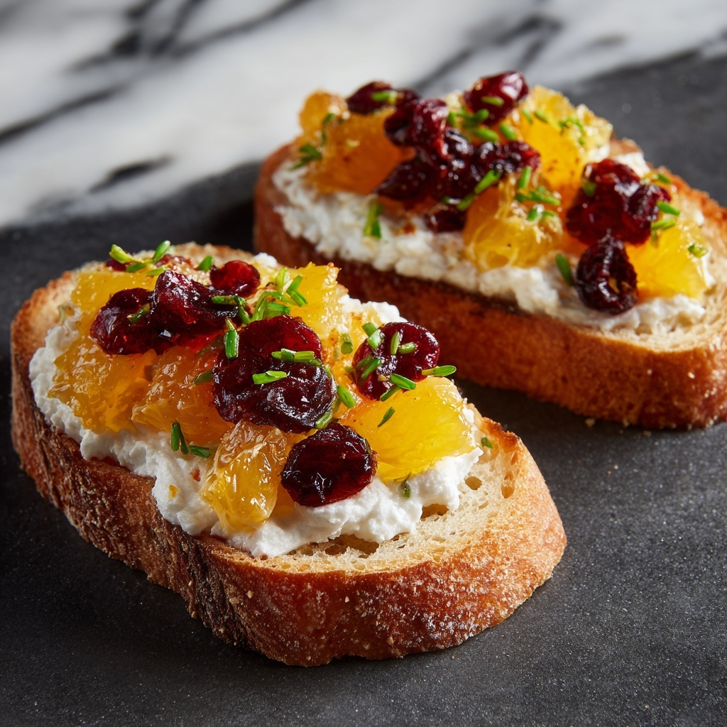 Butternut Squash, Cranberry, and Goat Cheese Crostini Recipe - Recipe Image