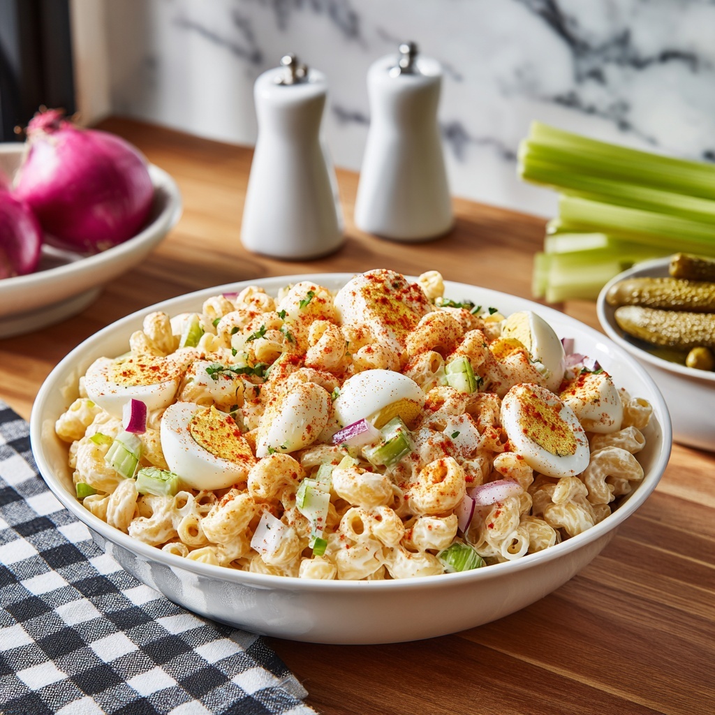 Deviled Egg Macaroni Salad Recipe - Recipe Image