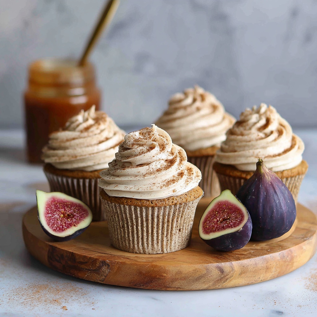 Fig Cupcakes with Honey Cream Cheese Frosting Recipe - Recipe Image