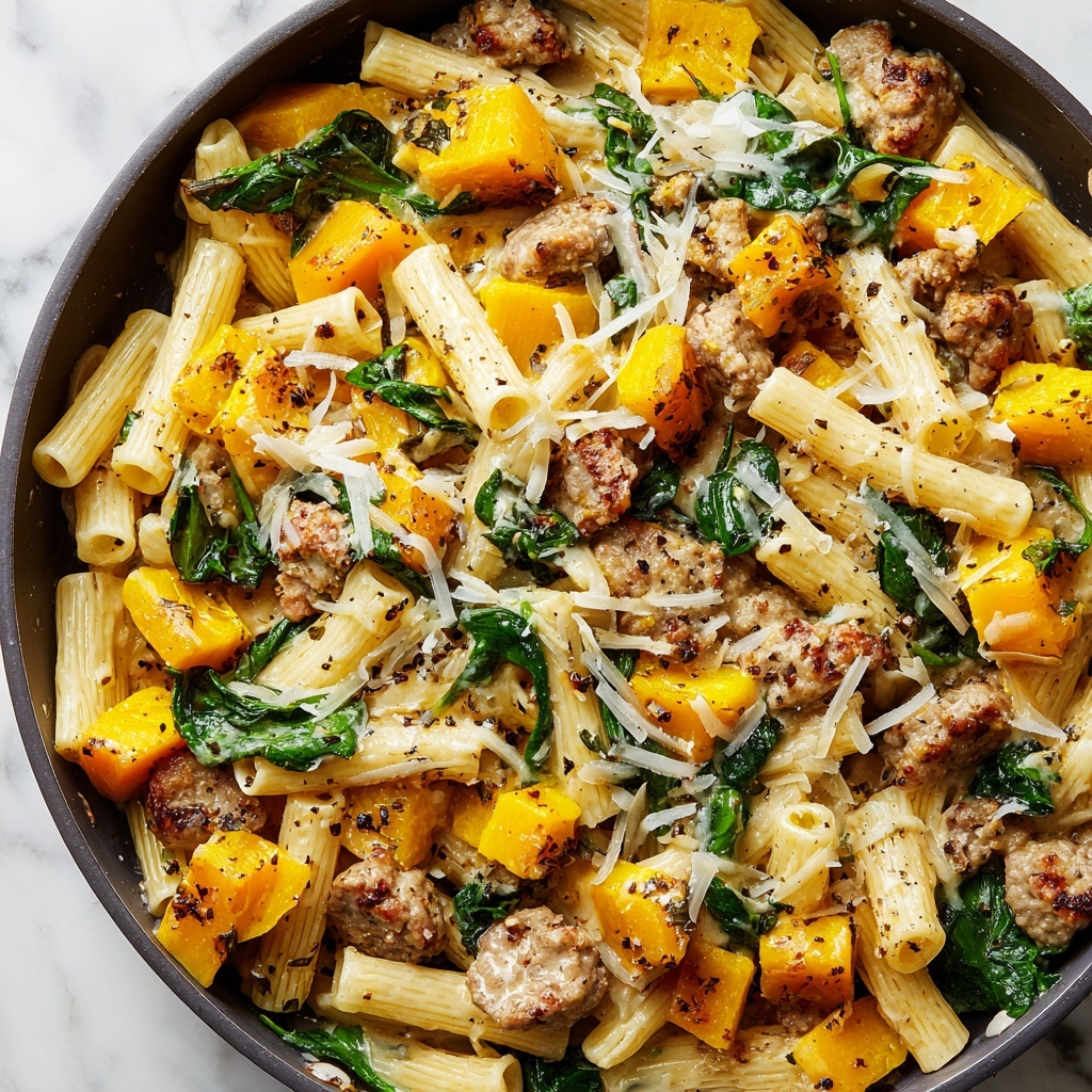 Creamy Butternut Squash Pasta with Sausage Recipe - Recipe Image