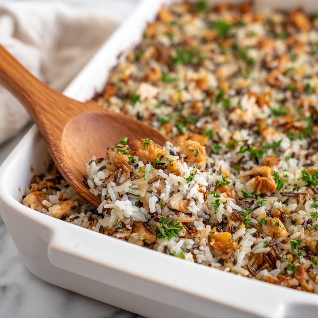 Creamy Chicken Wild Rice Casserole Recipe - Recipe Image