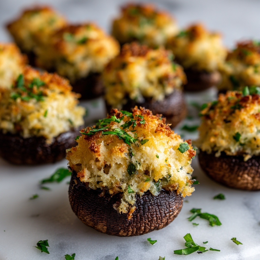 Garlic Parmesan Stuffed Mushrooms Recipe - Recipe Image