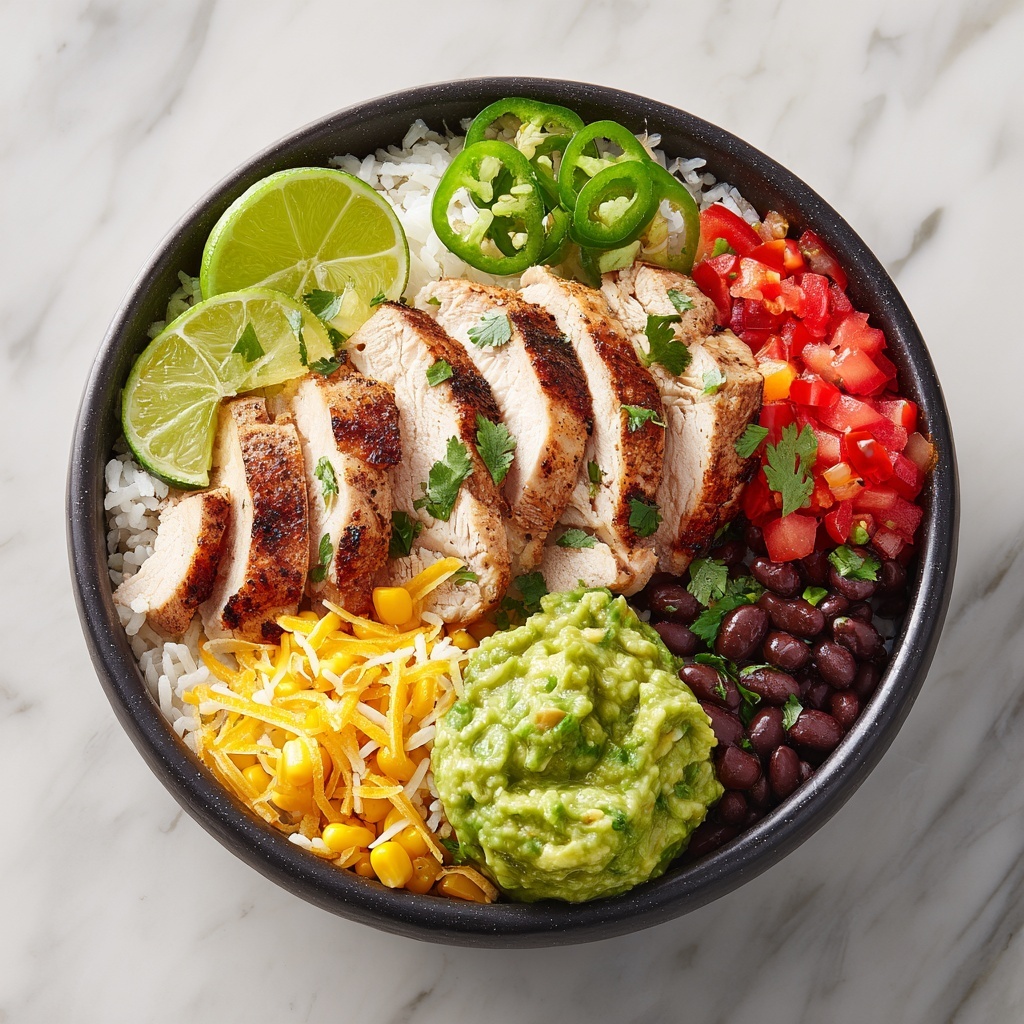 One Pan Chicken Burrito Bowl Recipe - Recipe Image