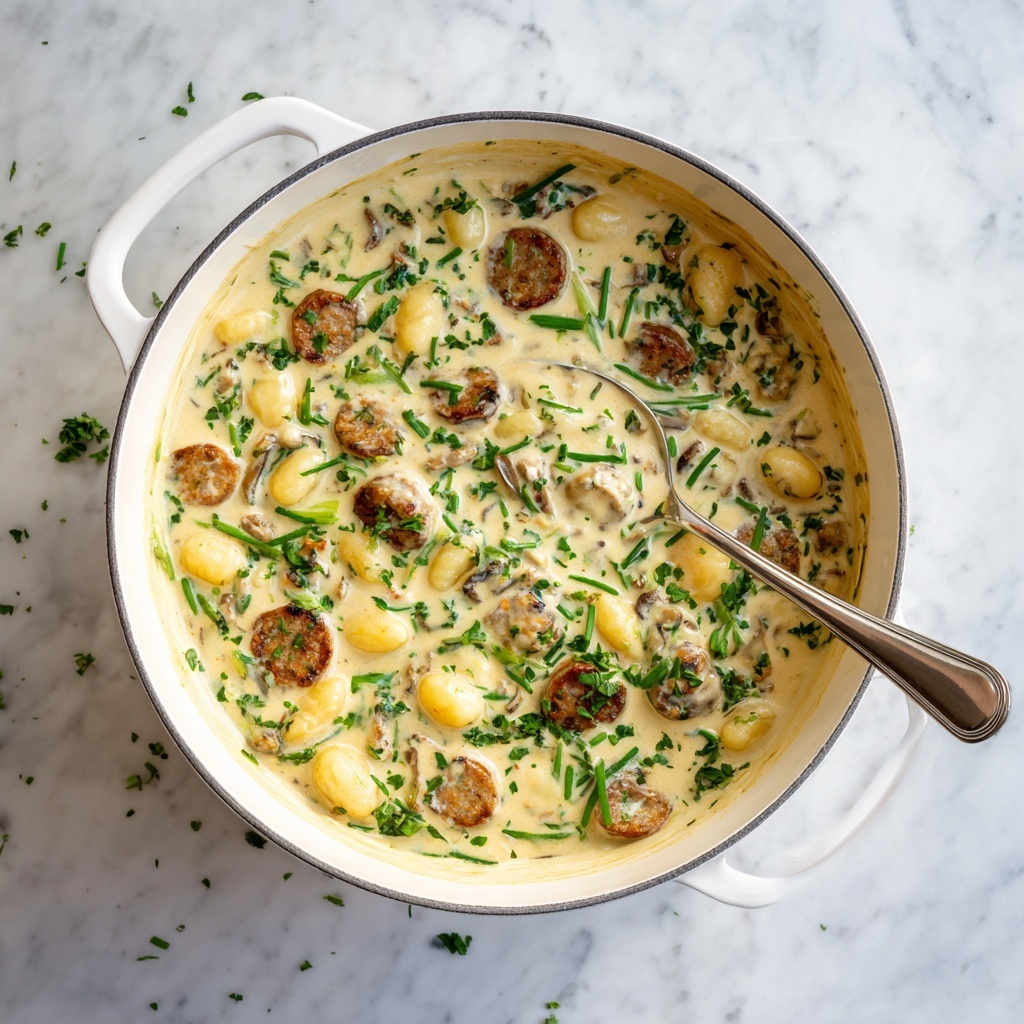 Creamy One-Pot Sausage Gnocchi Recipe - Recipe Image