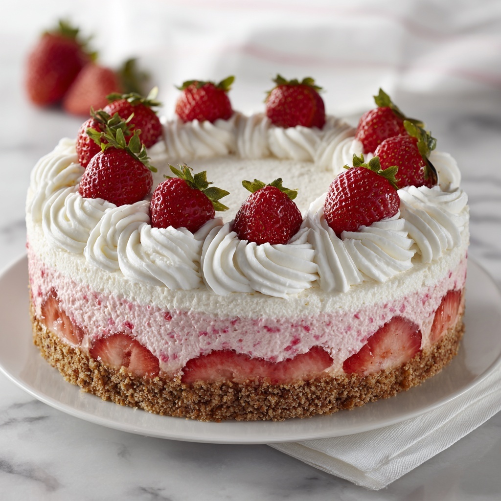 White Chocolate Strawberry Cheesecake Recipe - Recipe Image