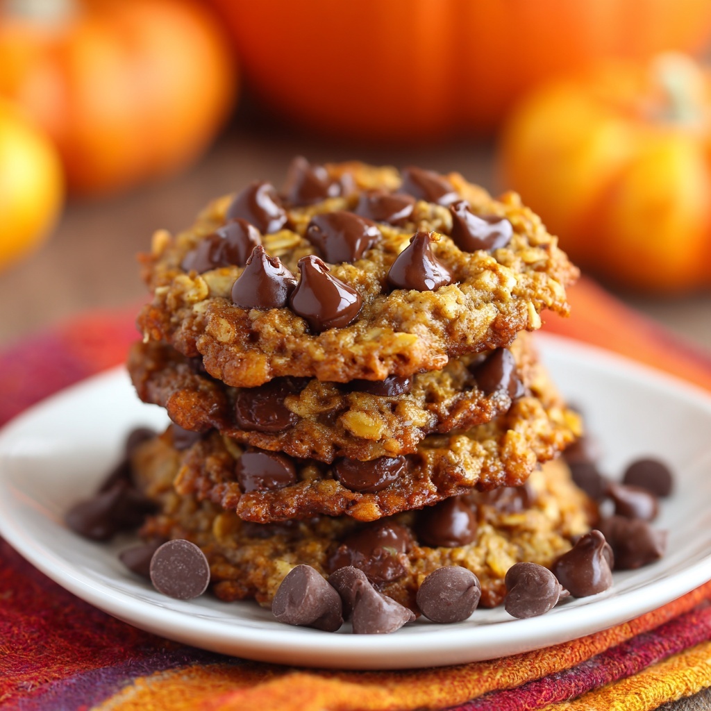 Pumpkin Oatmeal Chocolate Chip Cookies Recipe - Recipe Image