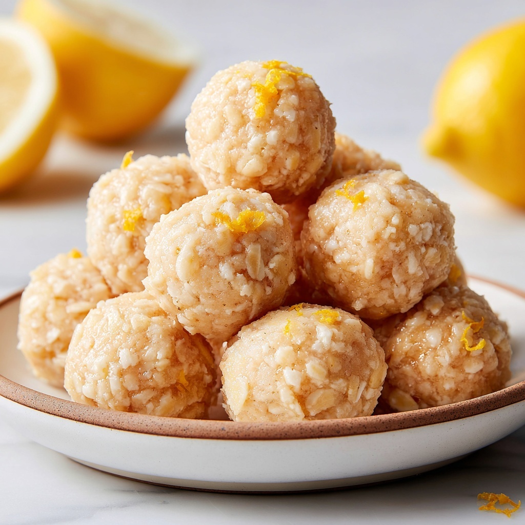 Zesty Lemon Oatmeal Bites Recipe - Recipe Image