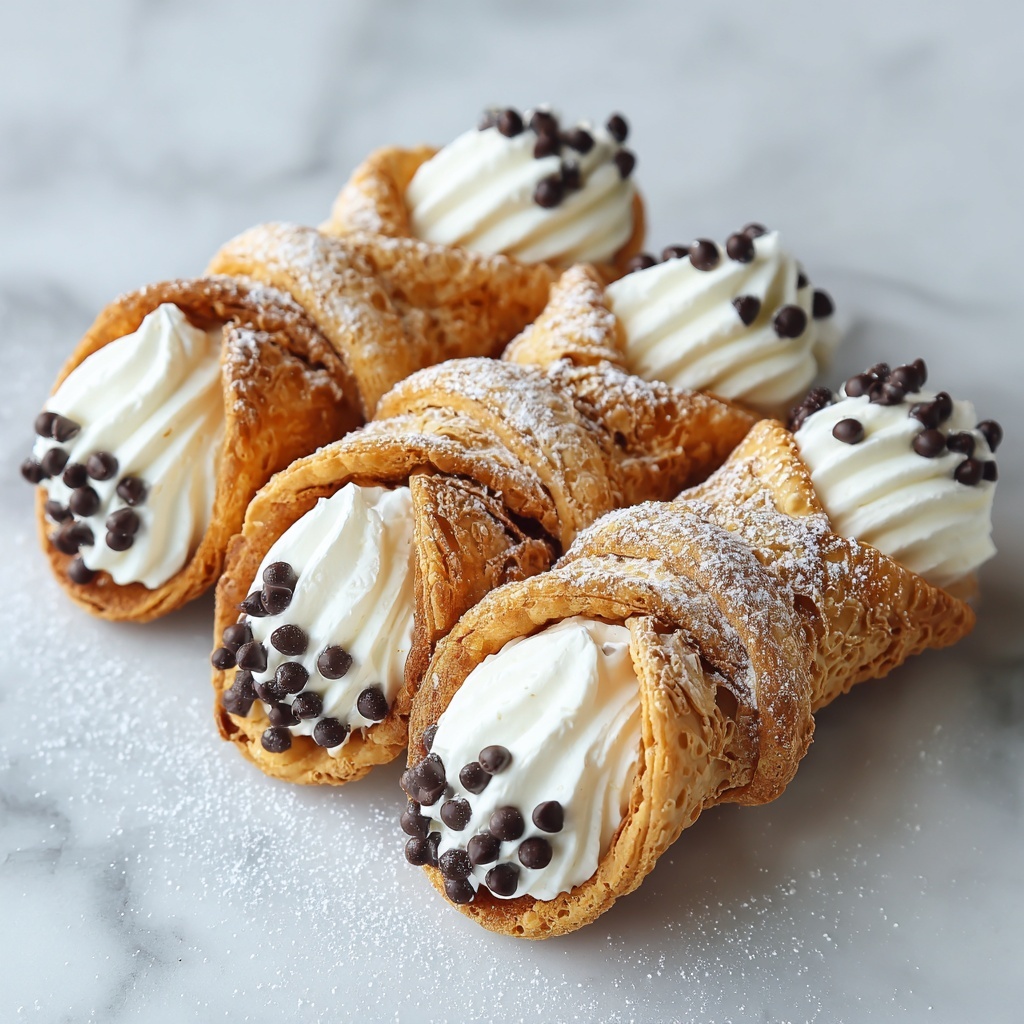 Homemade Cannoli with Ricotta Filling and Crispy Shells Recipe - Recipe Image