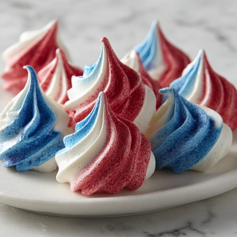 Patriotic Meringue Kisses Recipe