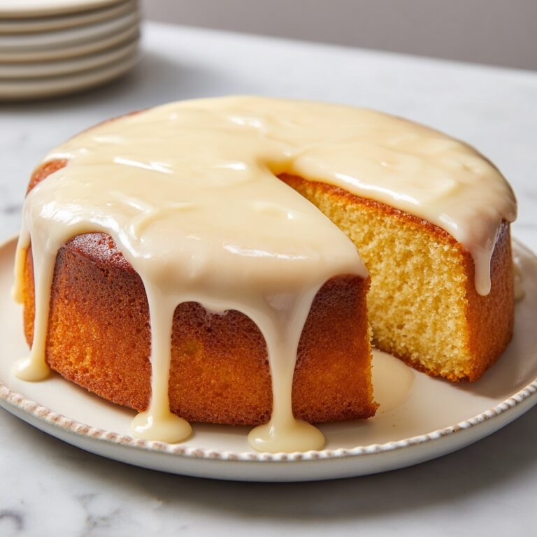 Vanilla Buttermilk Pound Cake with Cream Cheese Glaze Recipe
