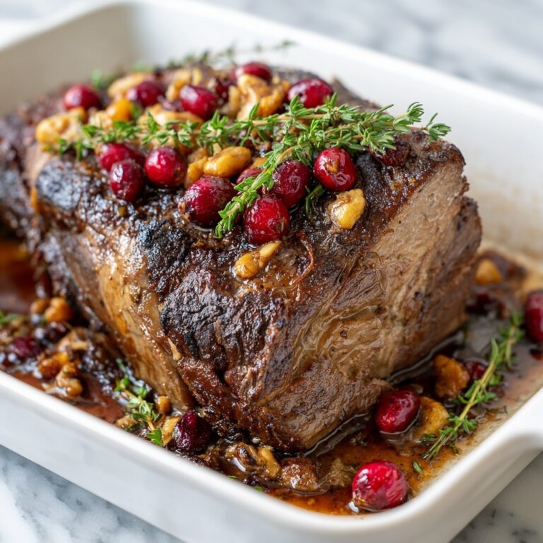 Cranberry Balsamic Ribeye Roast Recipe