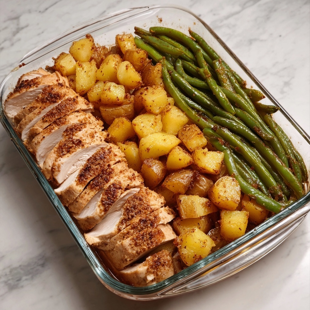 Easy Baked Chicken, Potatoes, and Green Beans Recipe - Recipe Image