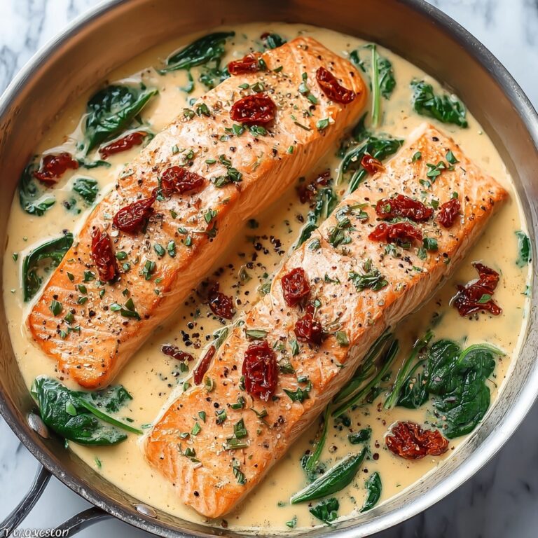 Creamy Garlic Butter Tuscan Salmon Recipe