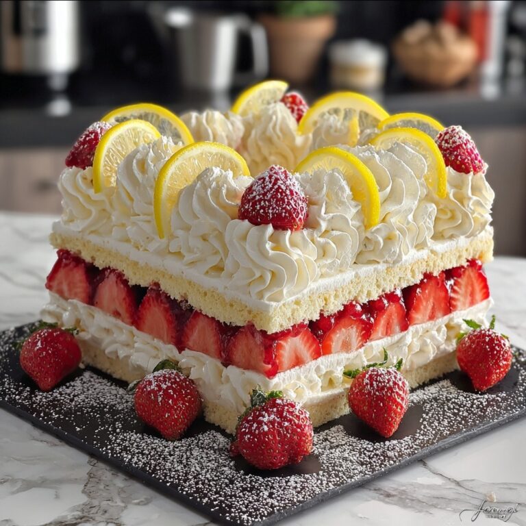 Strawberry Lemon Layer Cake Recipe