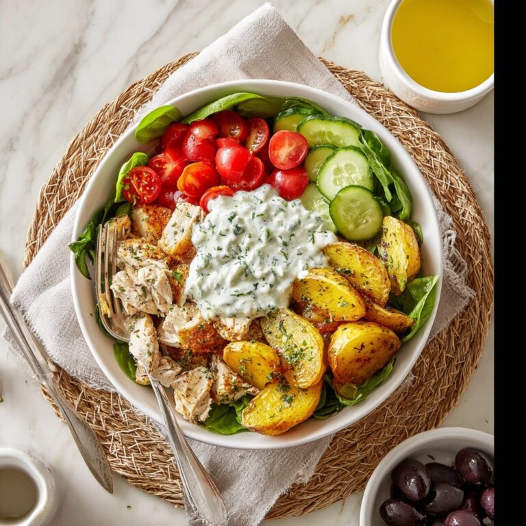 Loaded Greek Chicken Bowl with Dairy-Free Tzatziki Recipe