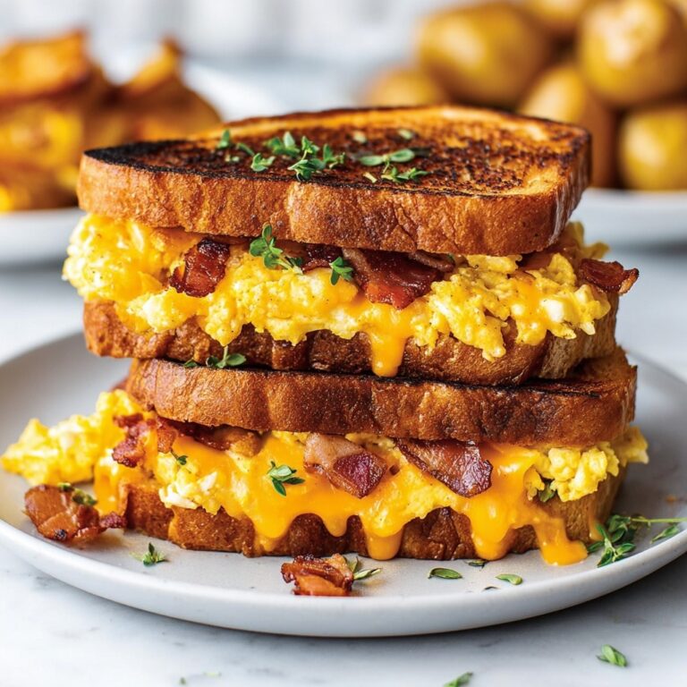 Breakfast Grilled Cheese with Eggs Recipe