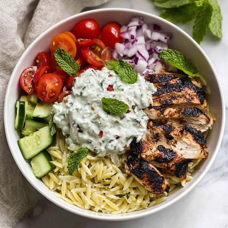 Greek Chicken Orzo Power Bowls Recipe