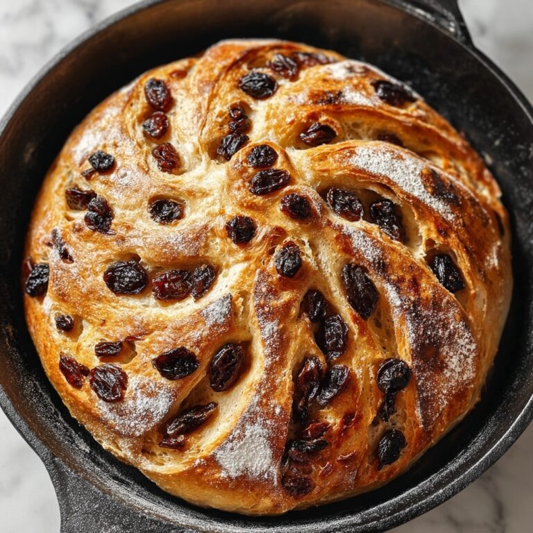 No Knead Cinnamon Raisin Bread Recipe