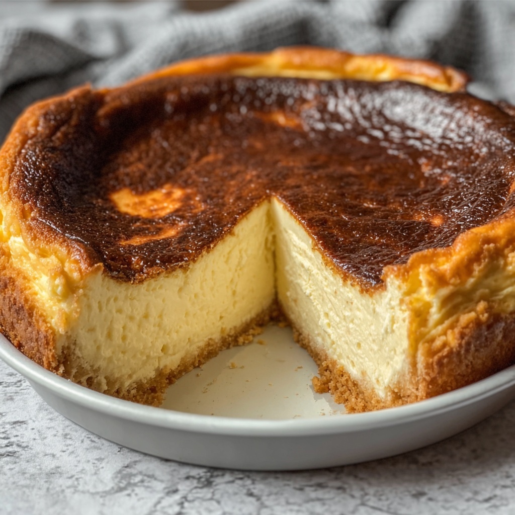 Loaf Pan Basque Cheesecake Recipe - Recipe Image