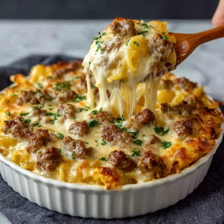 Sausage, Egg, and Cream Cheese Hashbrown Casserole Recipe