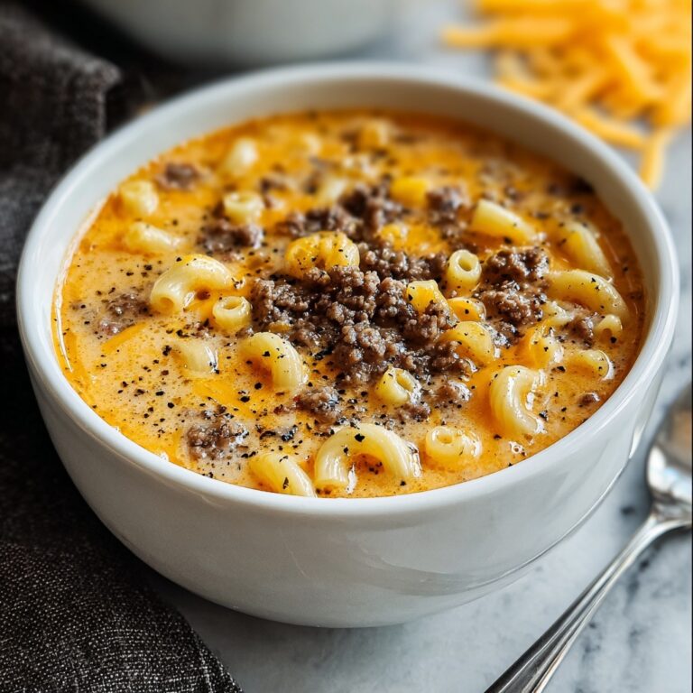 Creamy Cheesy Macaroni Soup Recipe